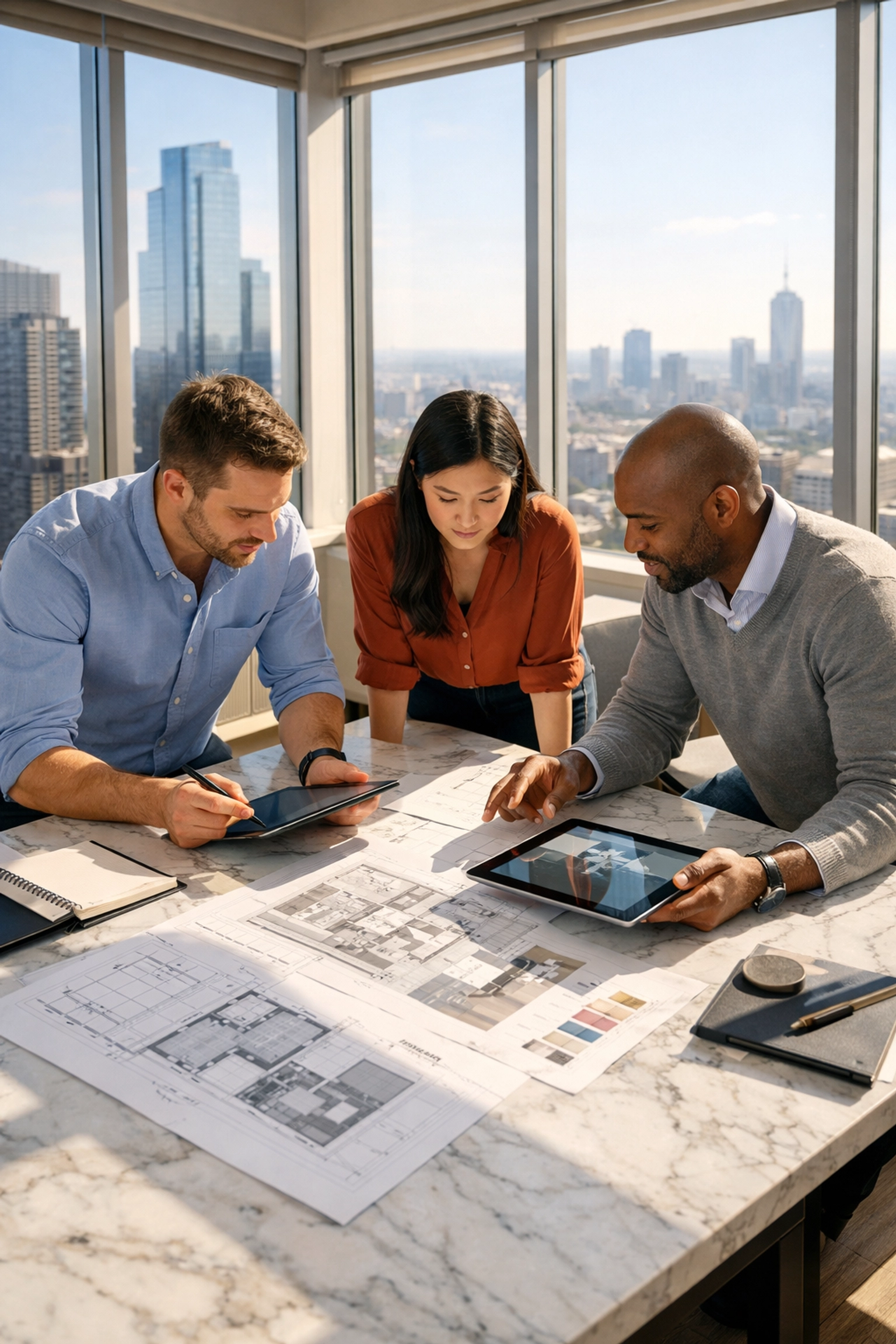 Strategic team collaborating on cross-sector media solutions at Dakdan Worldwide.