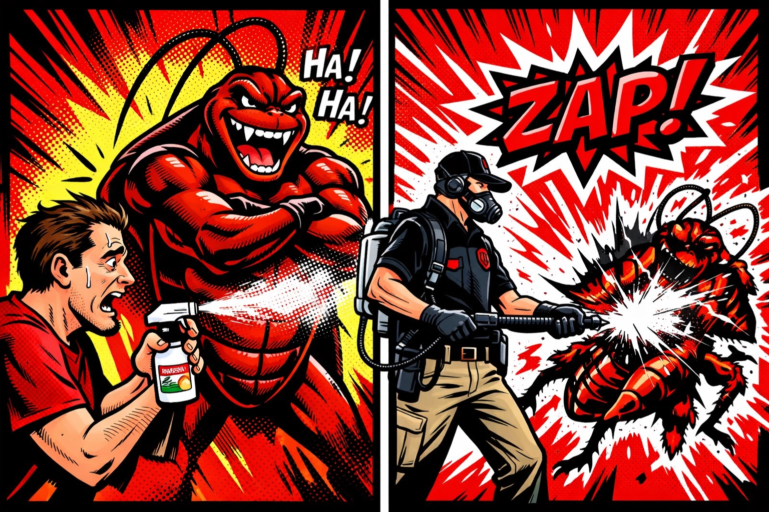 Best pest control in Birmingham AL technician outperforming DIY vinegar methods.