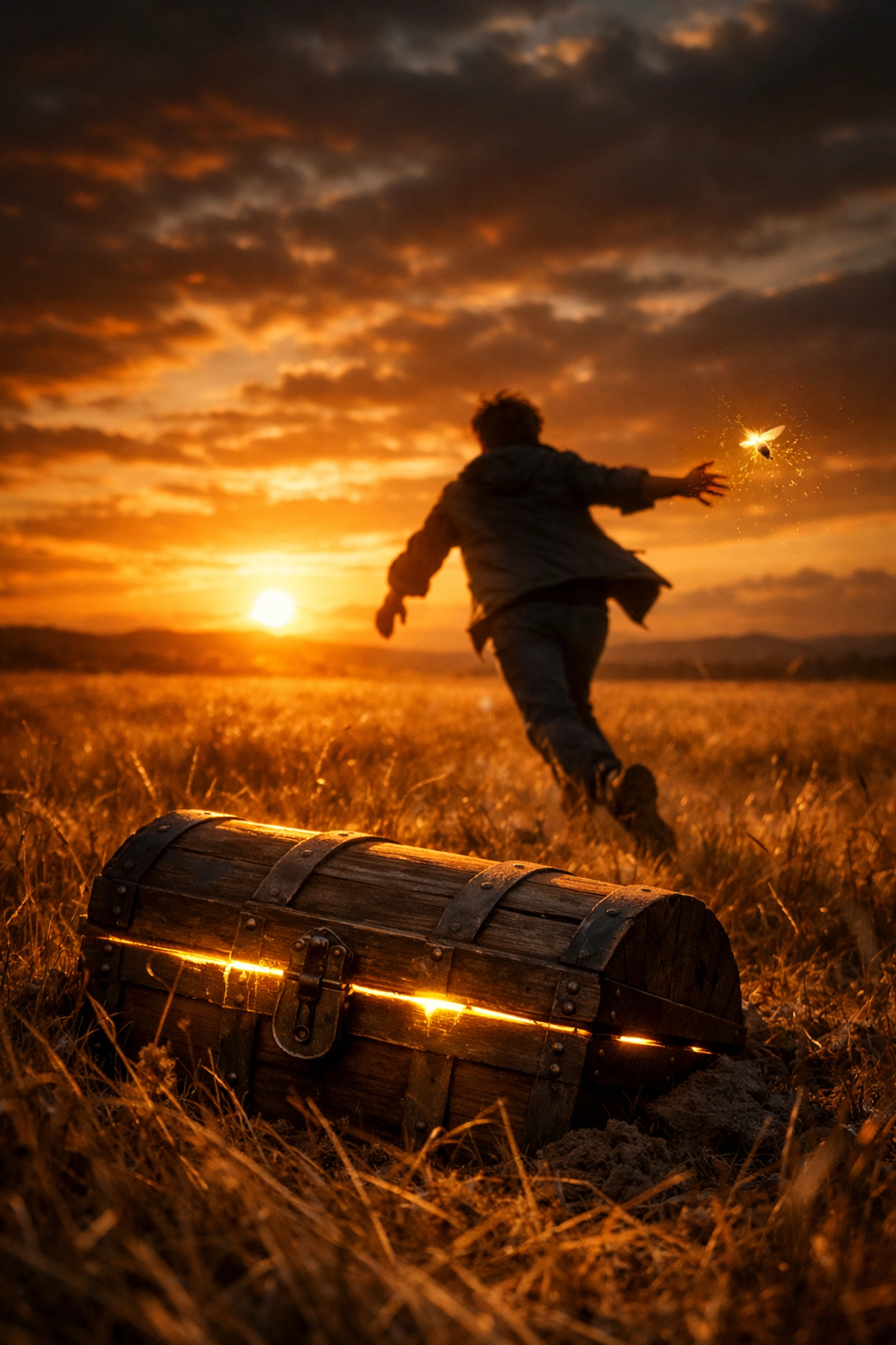 A person chasing a new lead while ignoring a treasure chest of hidden deals in their CRM.