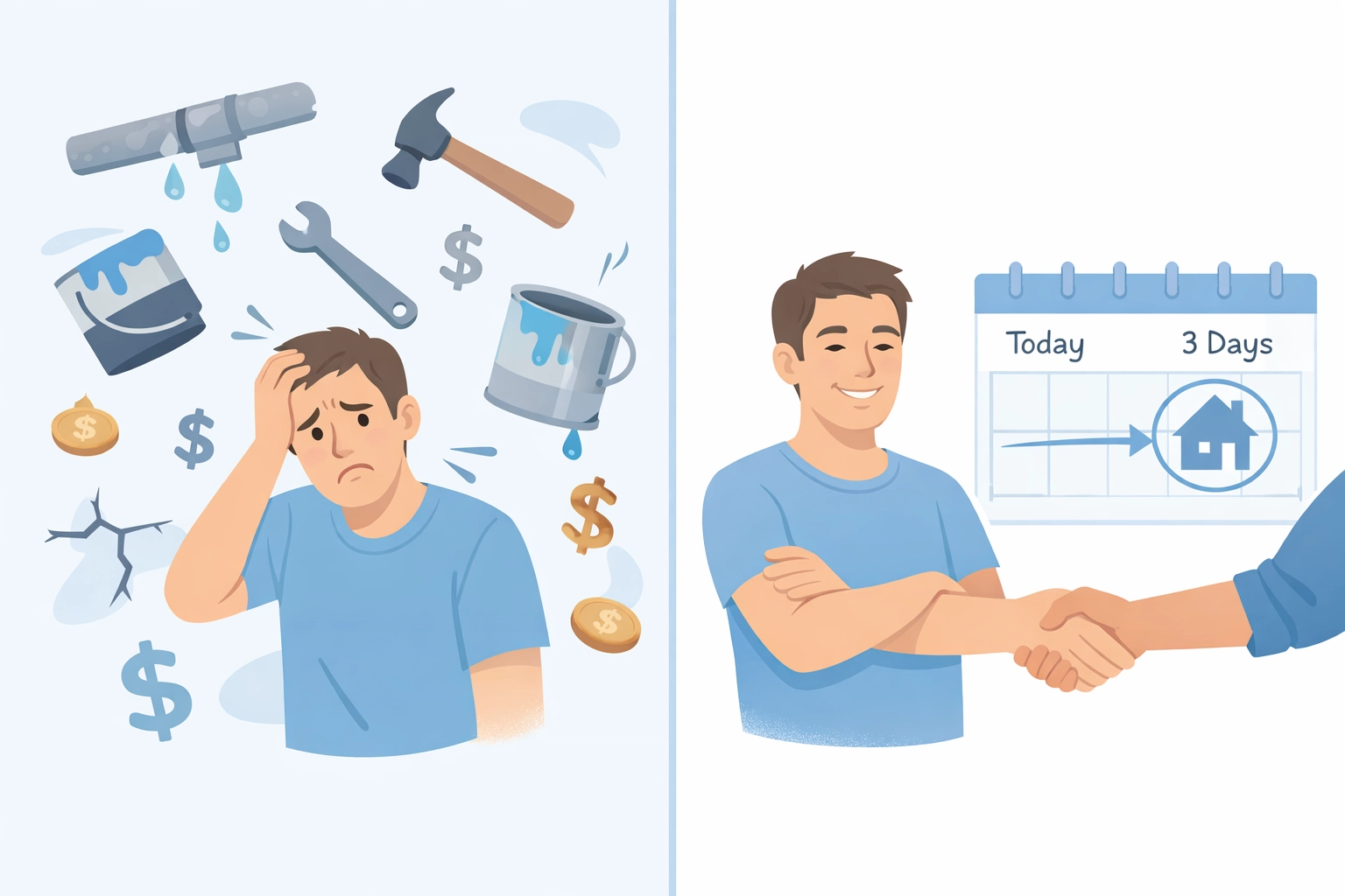 Traditional home sale hassles compared to fast cash sale process in Edison NJ