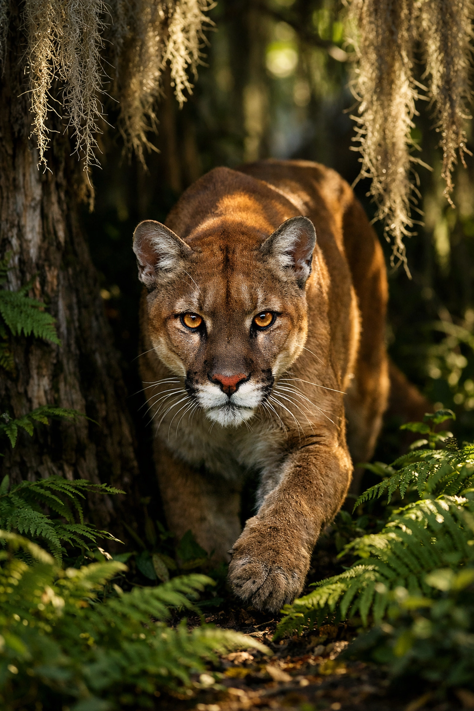 Florida panther in Big Cypress National Preserve, a rare subject for Everglades wildlife photography.