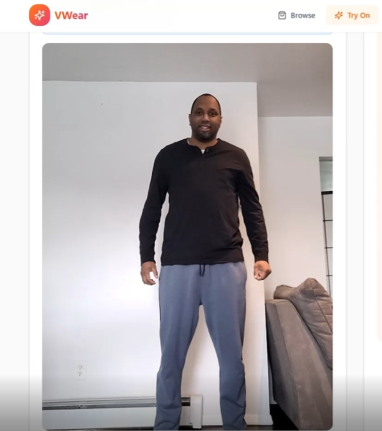 VWEAR Virtual Fitting Room - Body Photo Capture