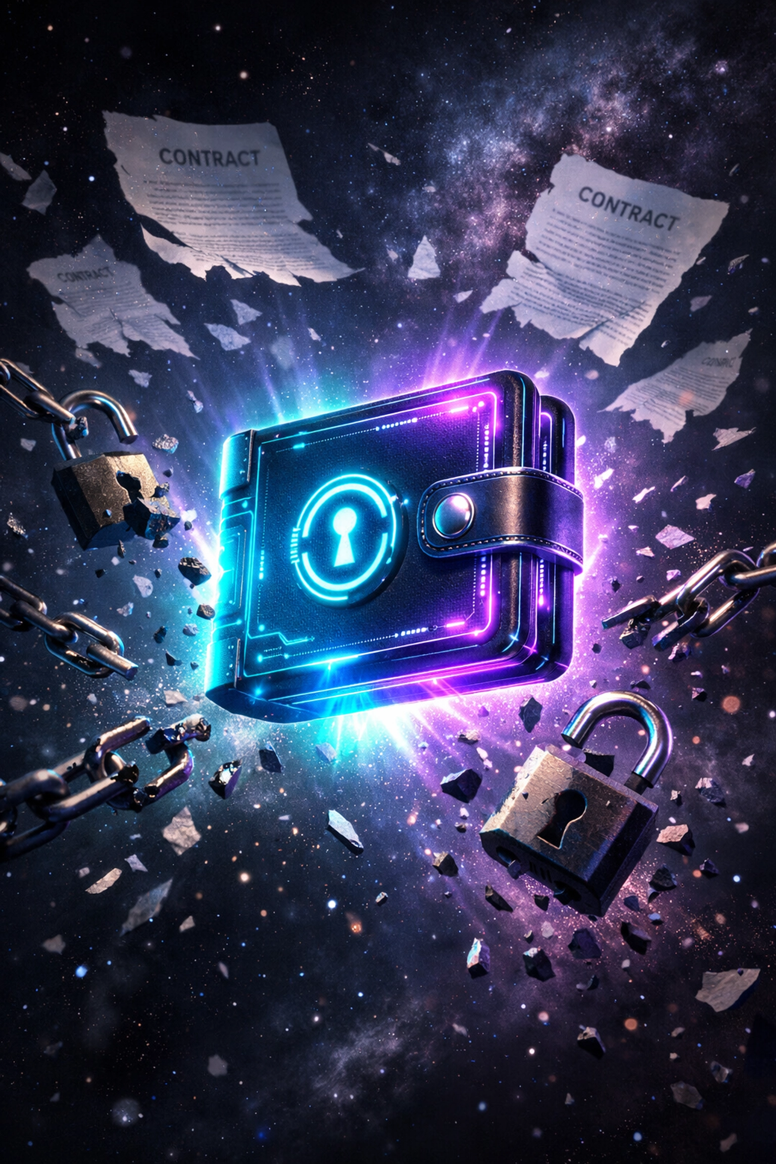 Self-custody crypto wallet breaking free from restrictive payment processor contracts