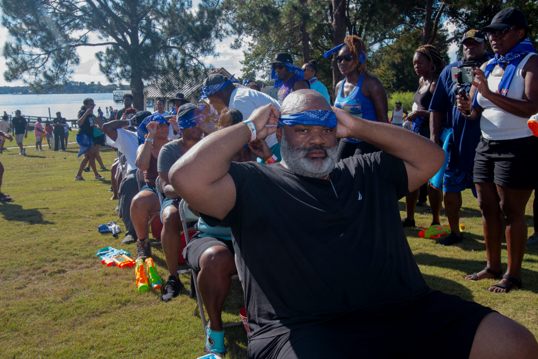 Camp Cousins gathered lakeside during a Melanated Campout community activity.