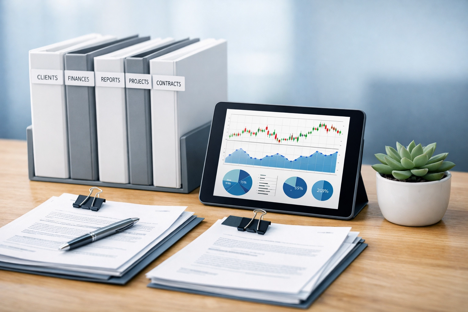 Organized LLC tax records and financial documents for S corporation classification