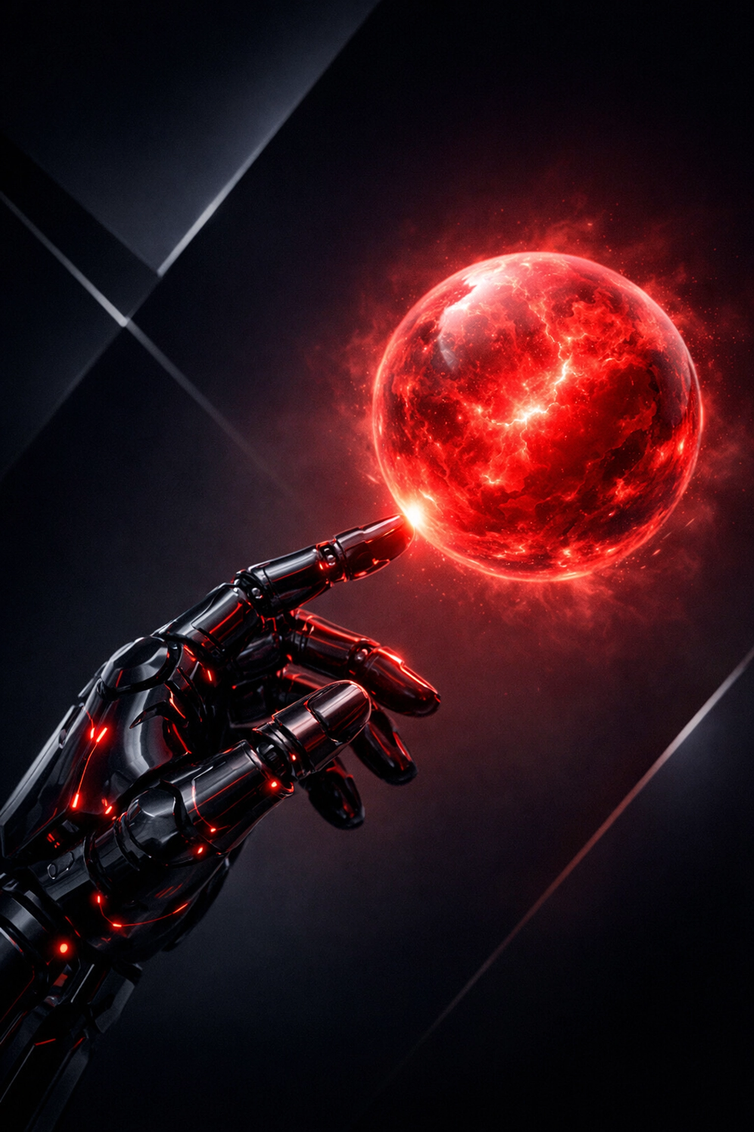 A robotic hand and organic sphere symbolizing the fusion of AI and human trust signals for ranking.