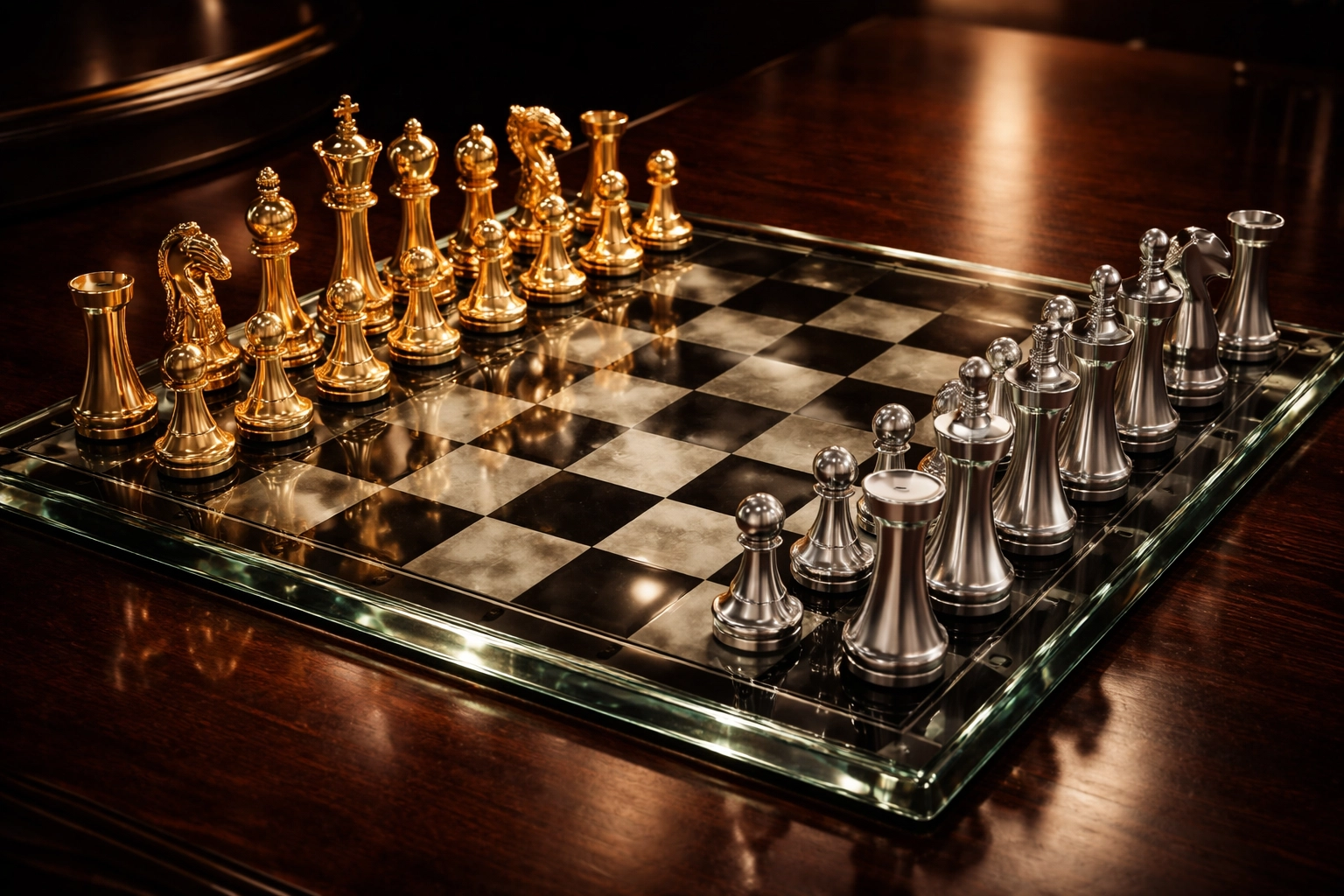 Glass chess board showing contrast between expensive and simple strategies, illustrating hedge fund fee value