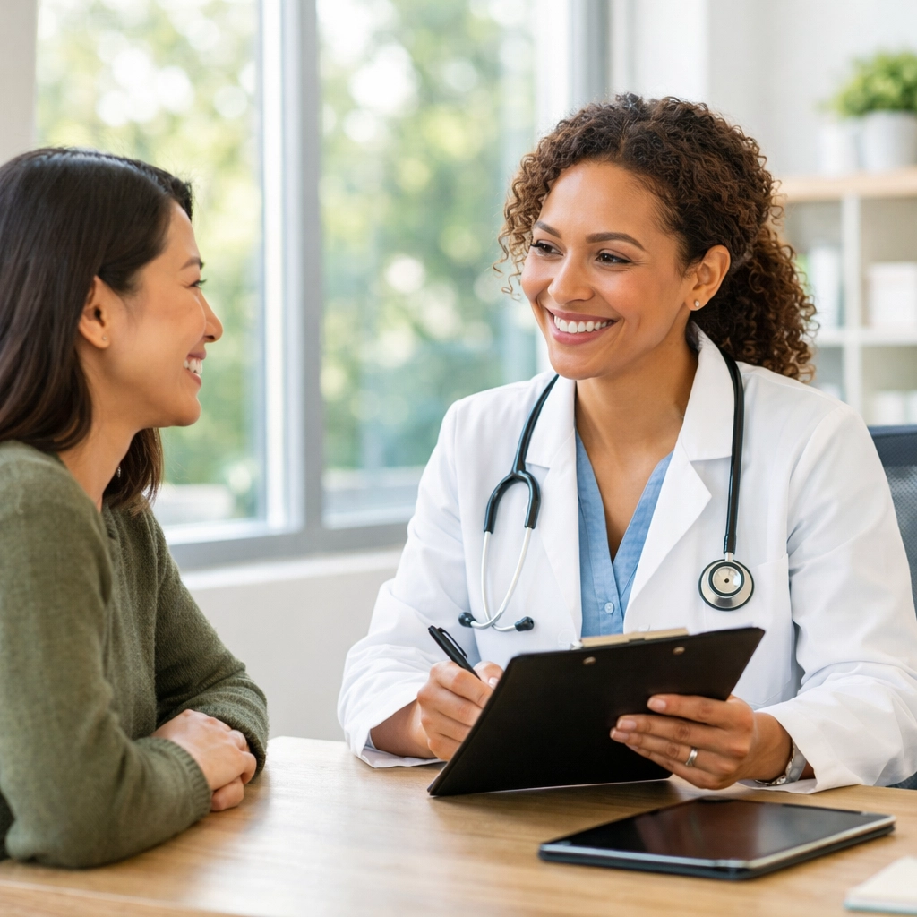 Healthcare provider consulting with patient about weight loss medication options