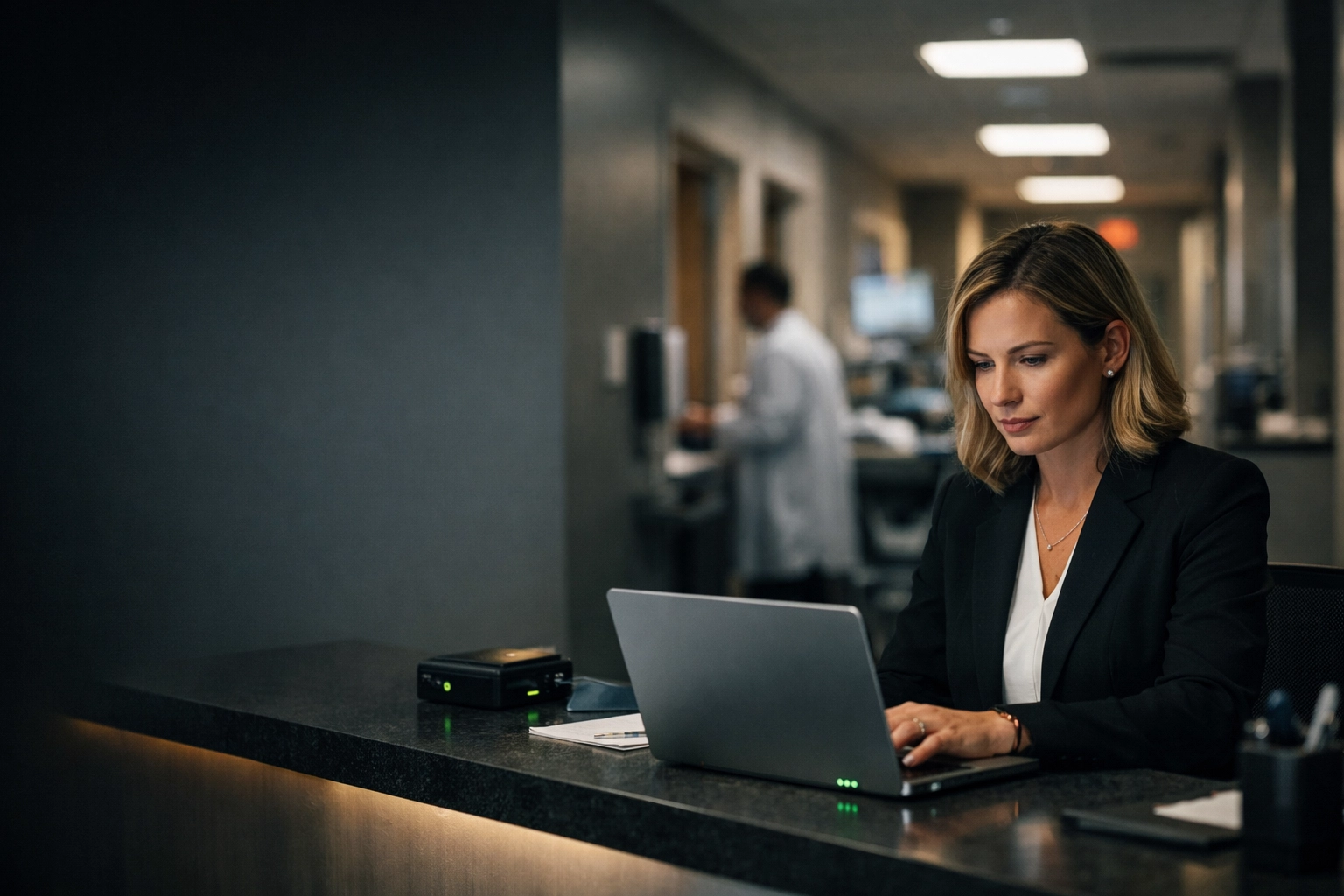 Lincoln NE medical administrator securing Microsoft 365 data with managed IT services.