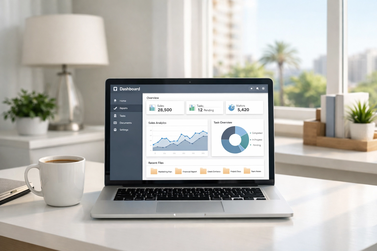 Accessing Florida HOA governing documents and budgets online from a modern Orlando home office.