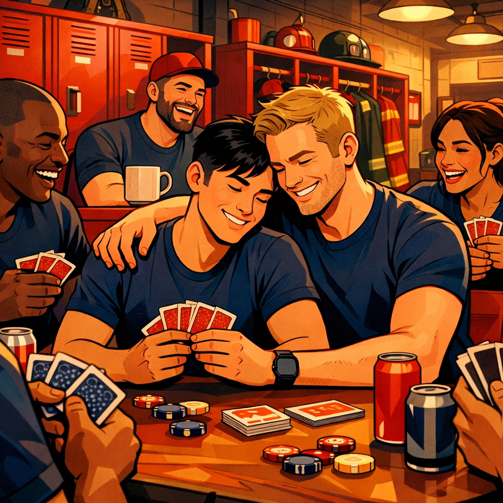 Gay couple embraced by firefighter found family, LGBTQ+ community and belonging