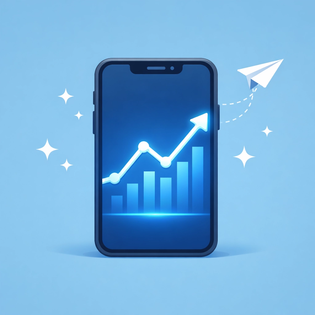 Gráfica de crecimiento en celular mostrando cómo mejorar mi crédito rápidamente.