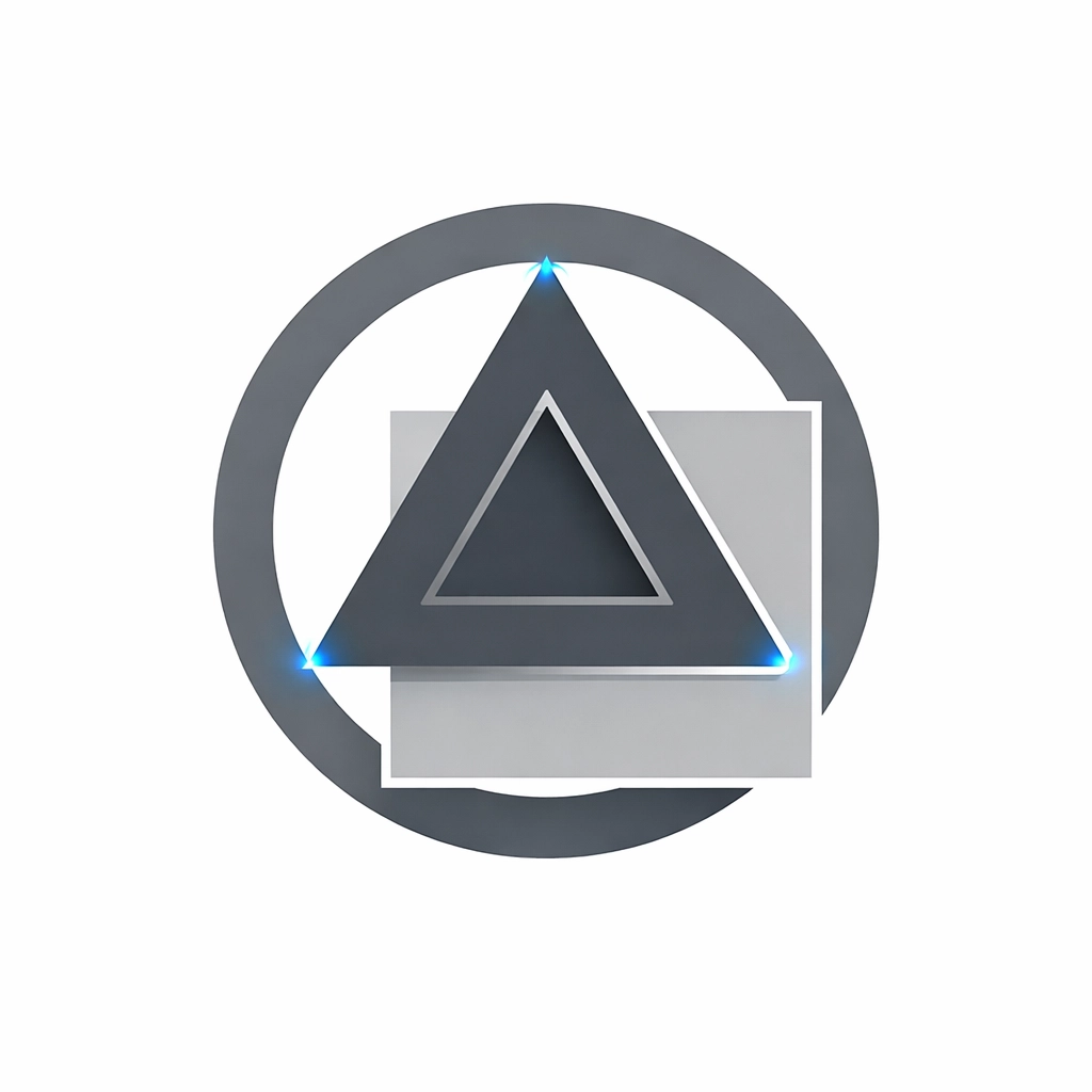 Interlocking shapes representing the alignment of H1 tags, titles, and content for search optimization.