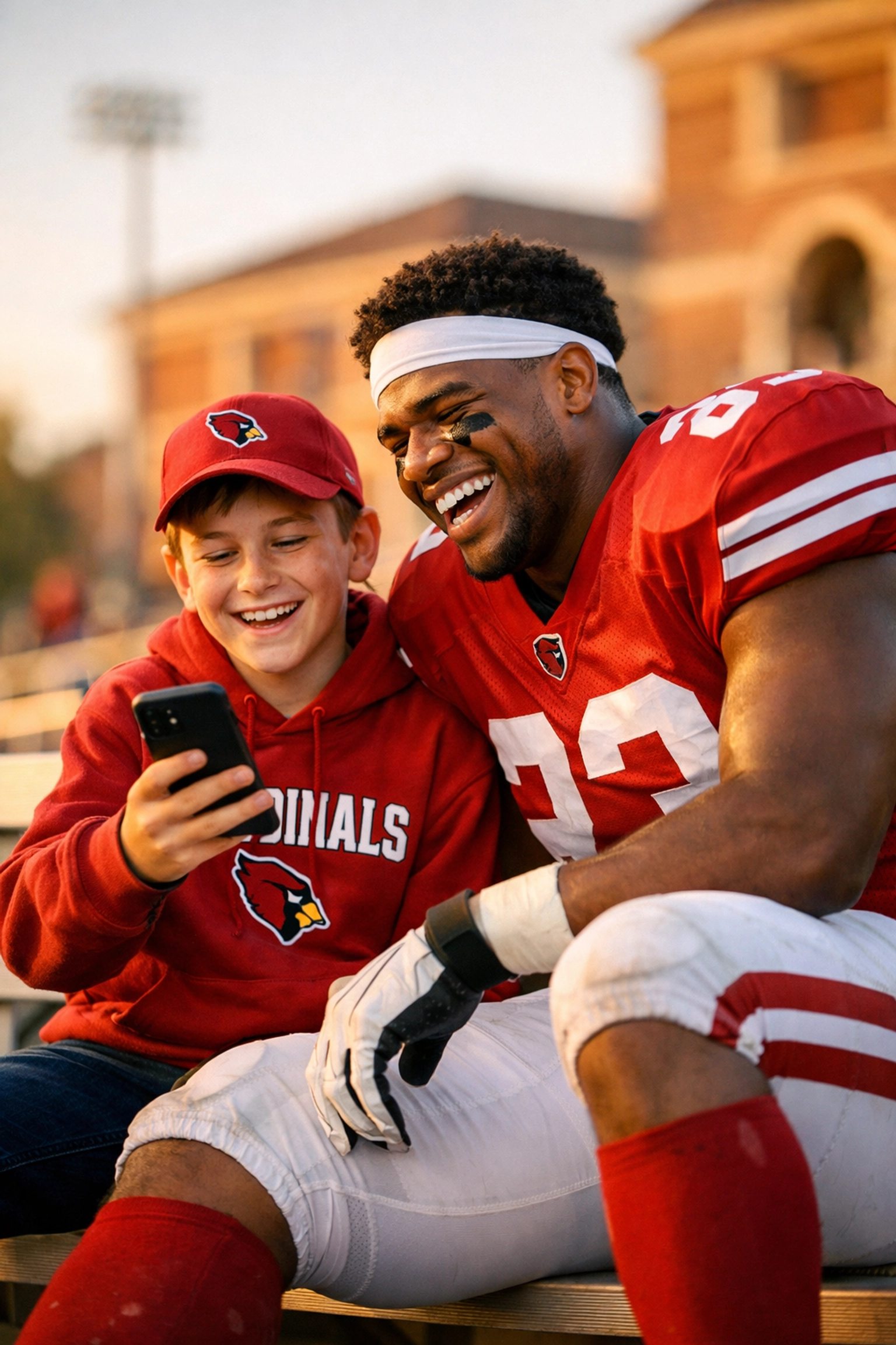 Authentic student-athlete connection showing the power of NIL marketing for Super Bowl 2026 campaigns.