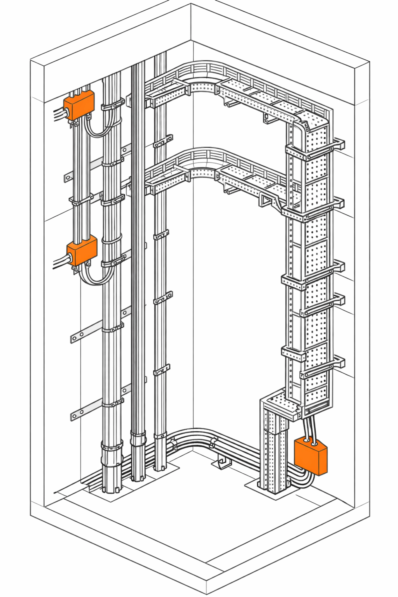 Professionelle Planung der Elektro-Infrastruktur und Steigleitungen für Solarenergie.