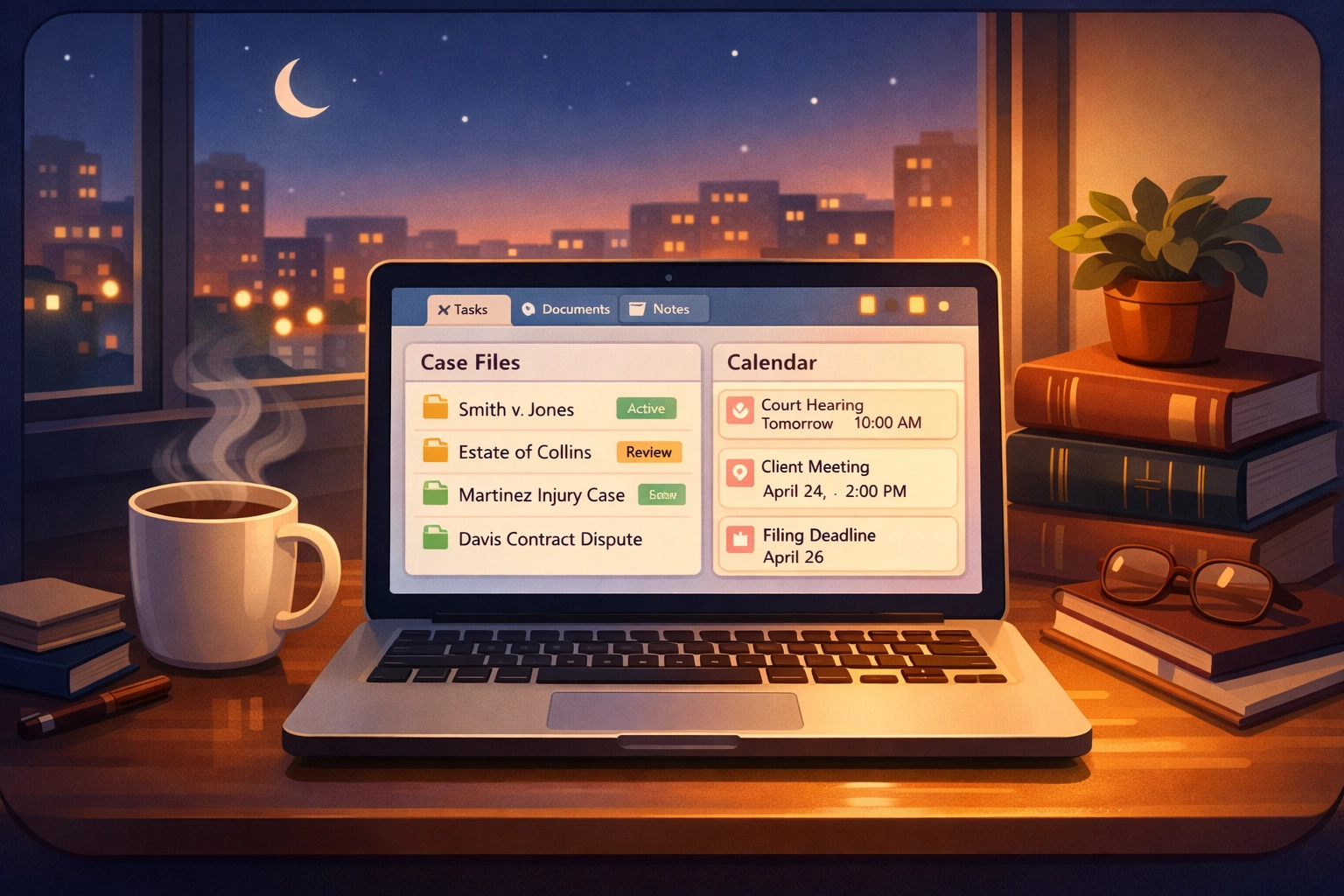 Law firm 24/7 answering service managing urgent litigation cases at night