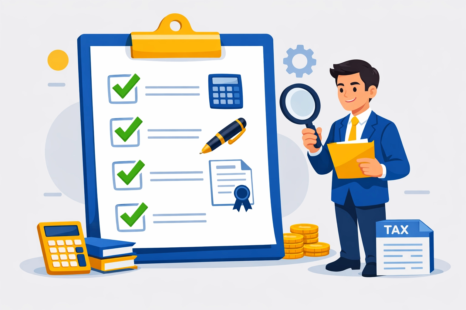 Concierge tax pro using a checklist to ensure accurate tax preparation in New Haven.