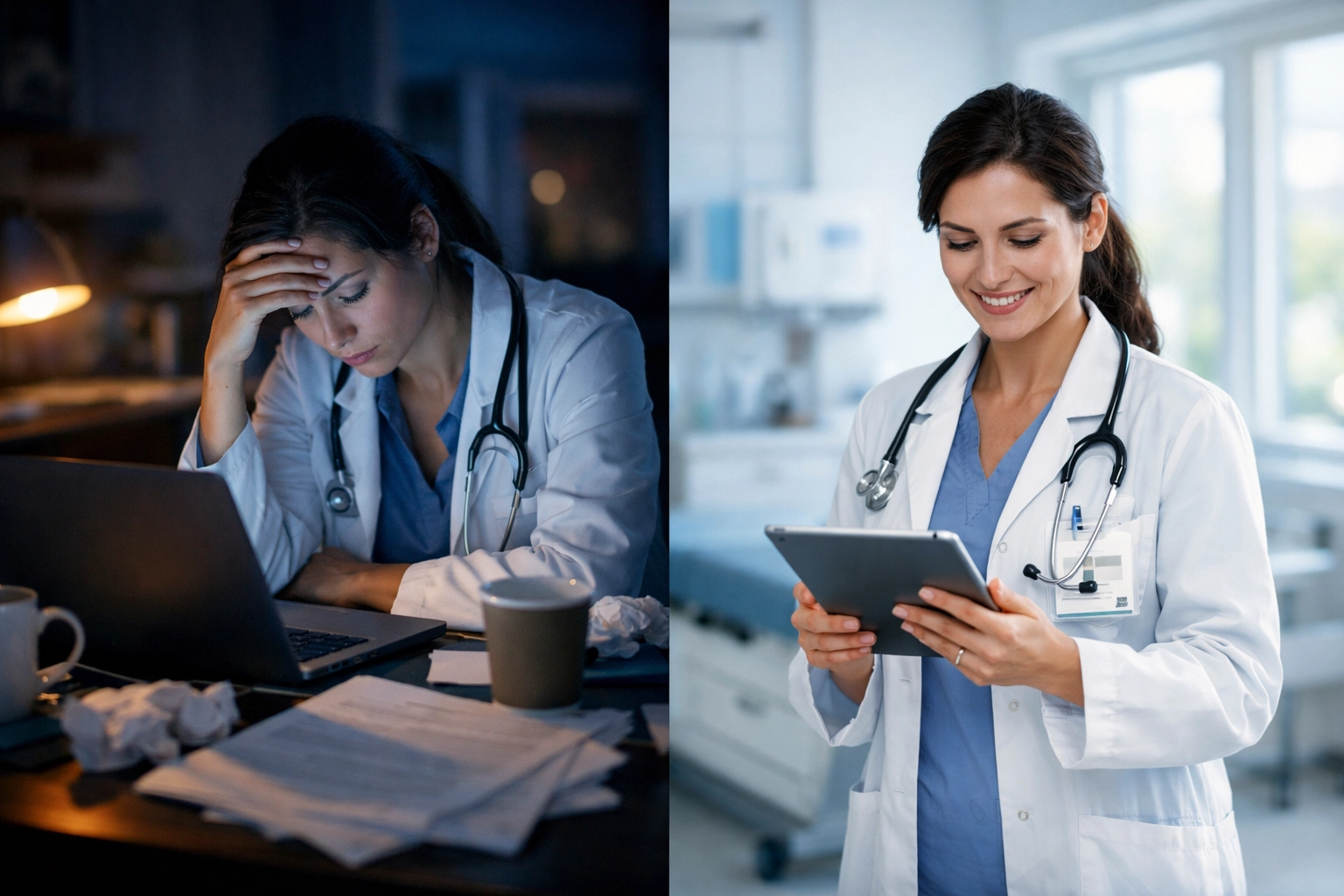 Clinician time savings comparison: manual documentation vs AI clinical documentation