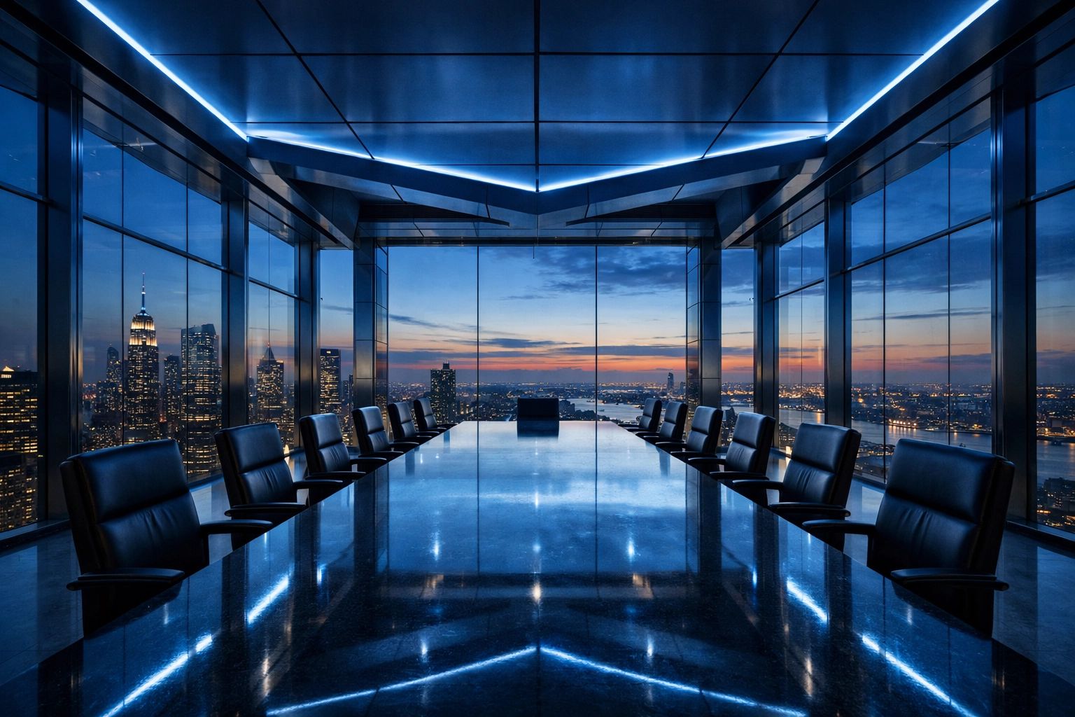 Modern corporate boardroom representing strategic planning for business capital needs.