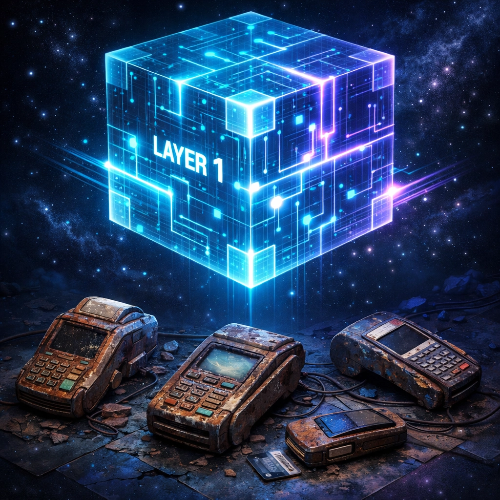 Layer-1 blockchain network processing payments with lower fees than traditional payment terminals