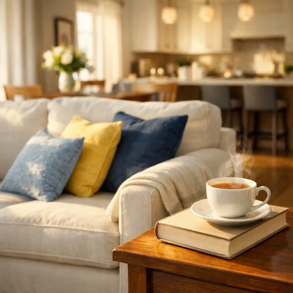 A serene, clean Paxton home inviting relaxation thanks to bi weekly house cleaning services.