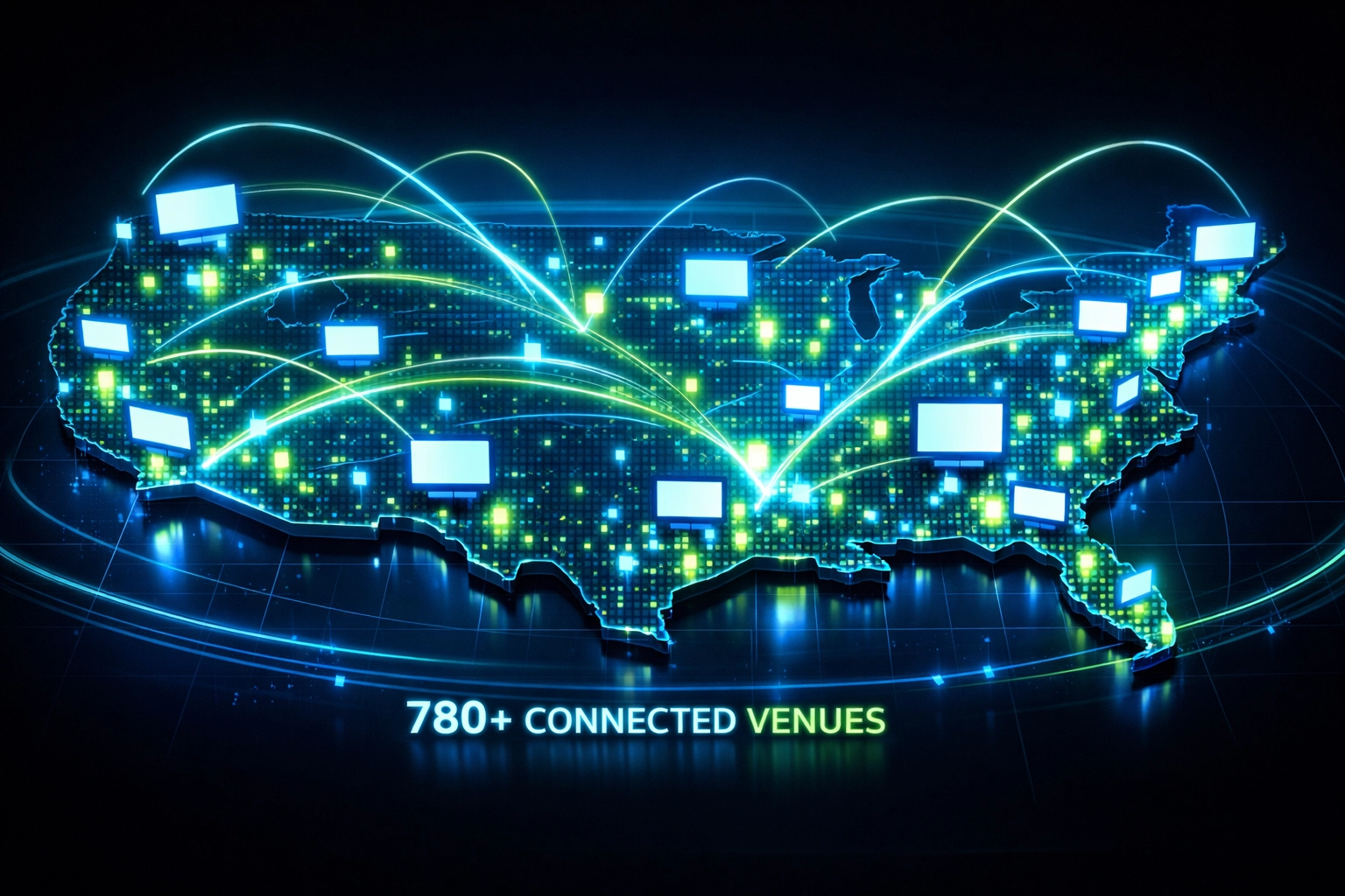 Digital out-of-home advertising network connecting 780+ sports venues nationwide for Super Bowl marketing