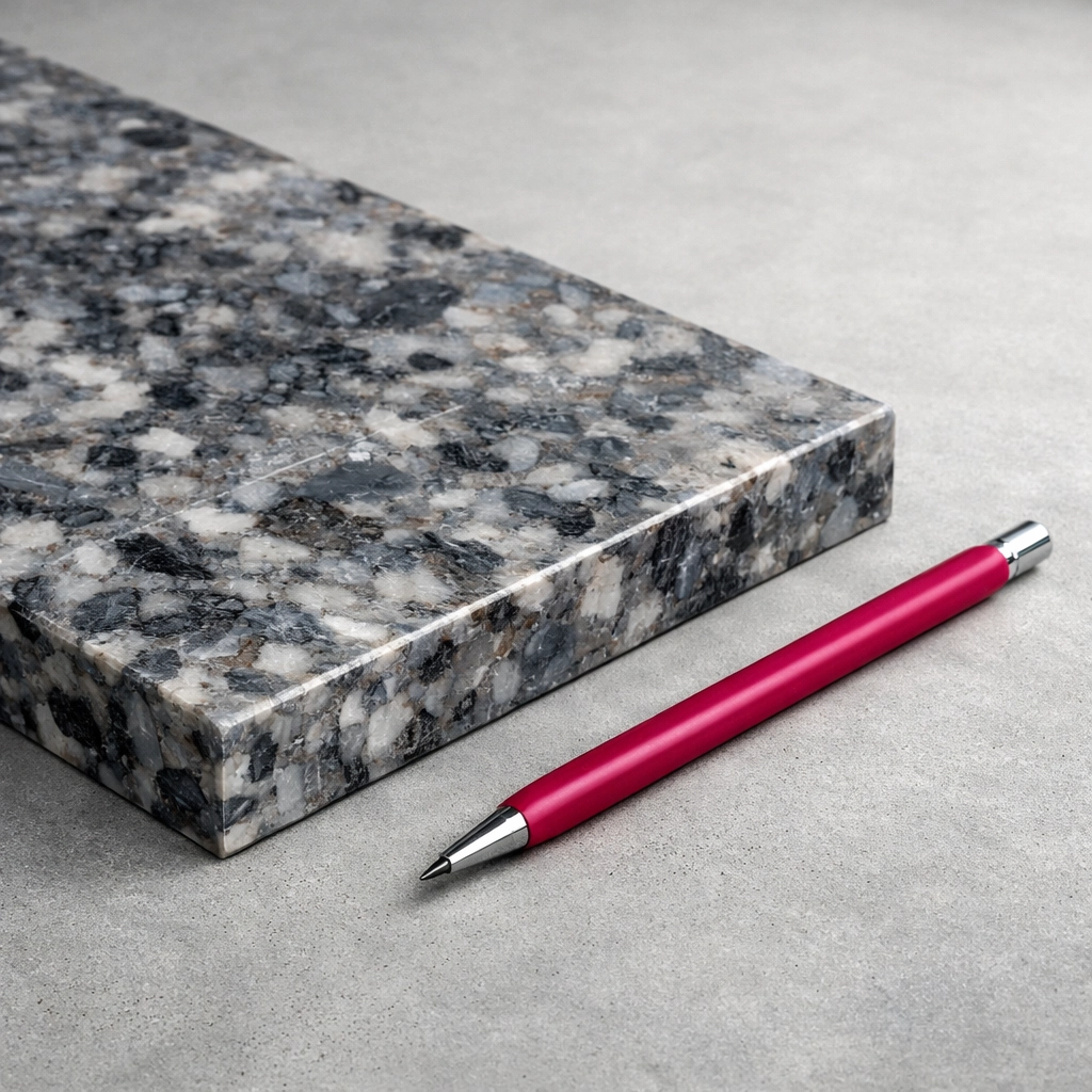 Durable recycled plastic panels with marbled finish for professional sustainable building in Australia.