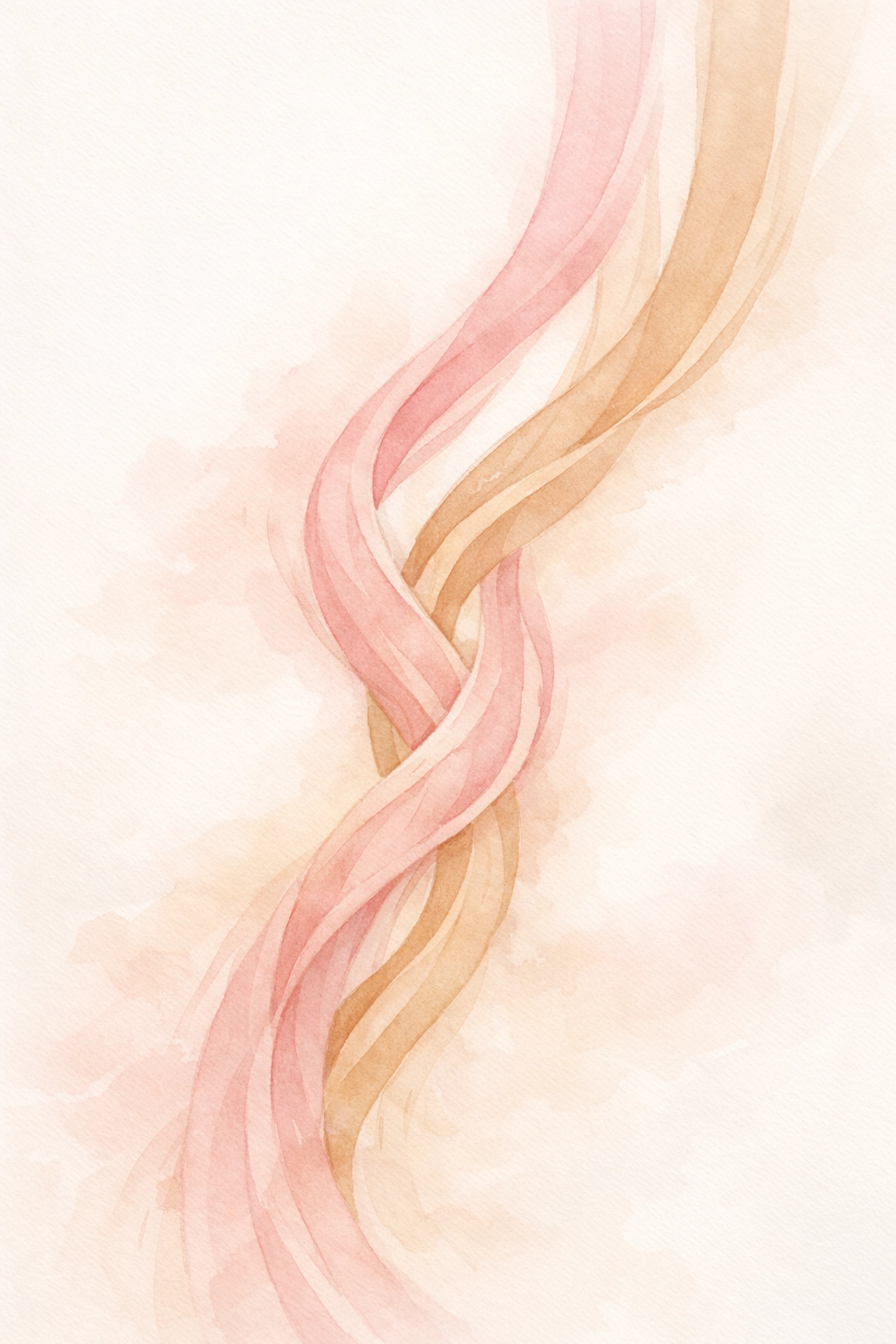 Intertwined paths merging together illustrating couples therapy journey toward unity