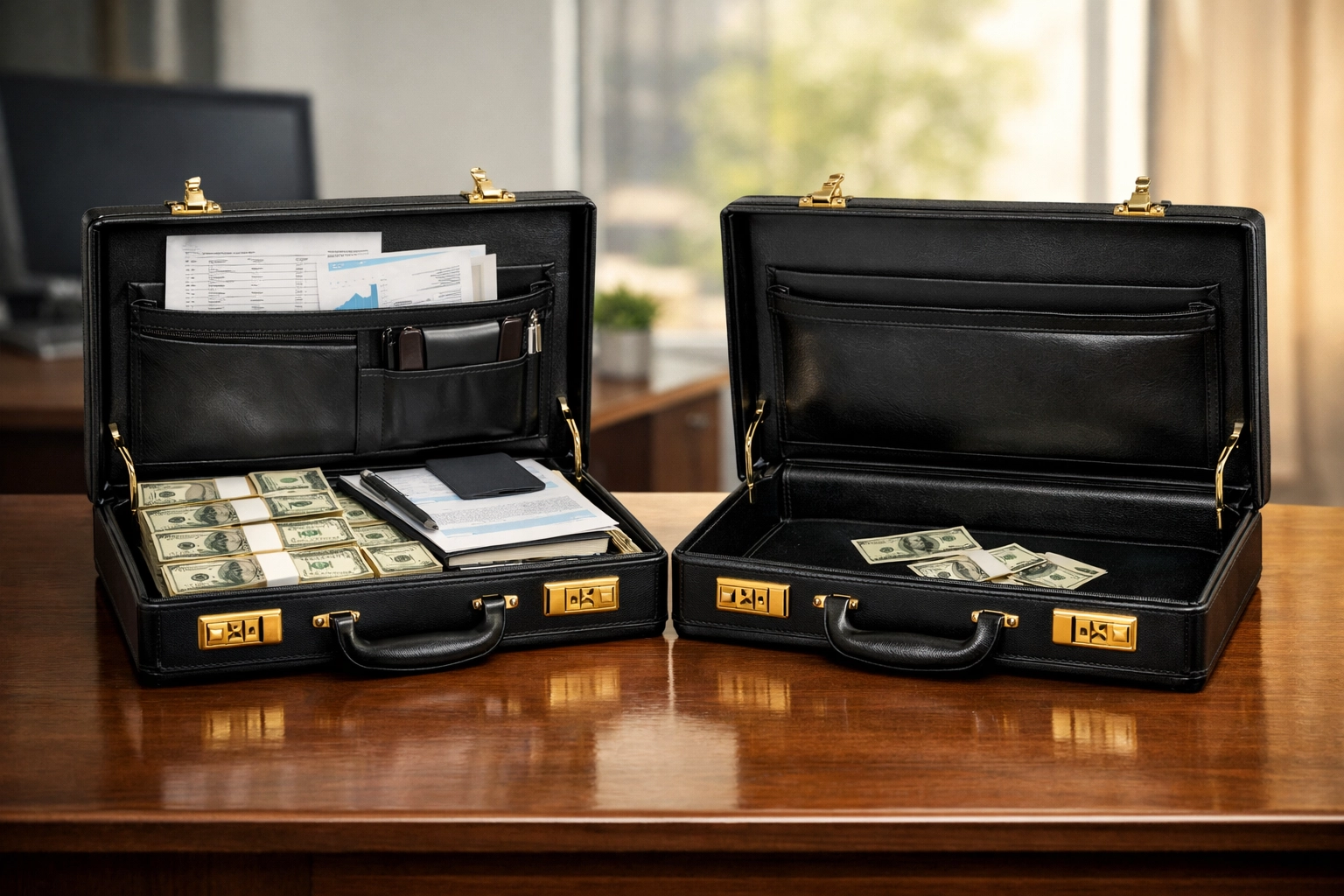 Two retirement portfolios showing drastically different outcomes from sequence of returns risk