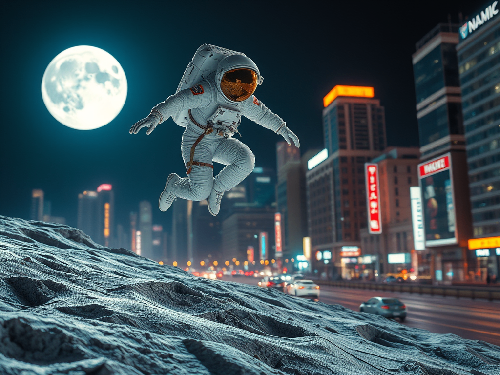 Leaping Astronaut