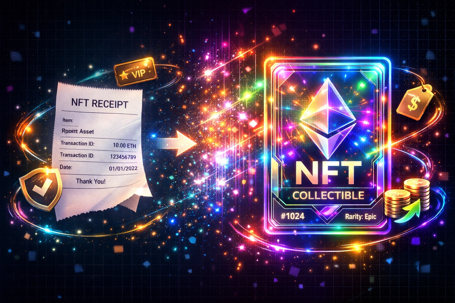 NFT receipt transformation from traditional paper to digital collectible asset