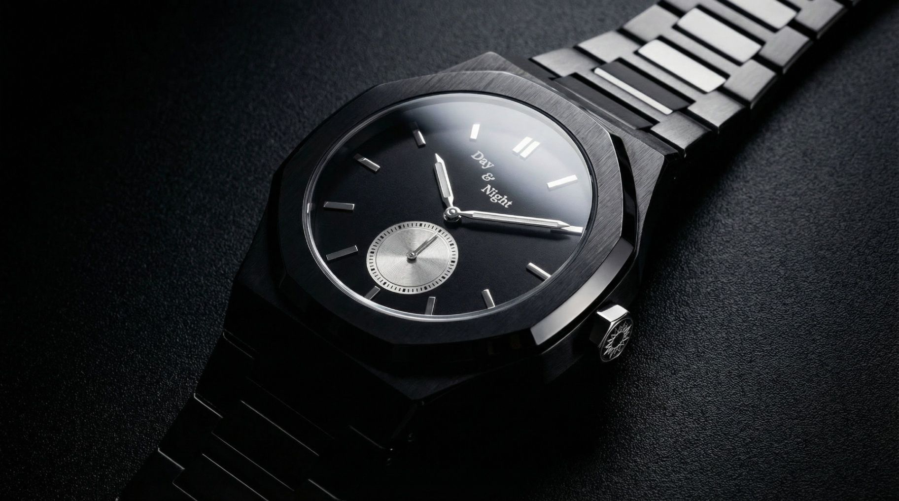 The Tutankhamun black dial black casing watch from the Pharaoh Collection
