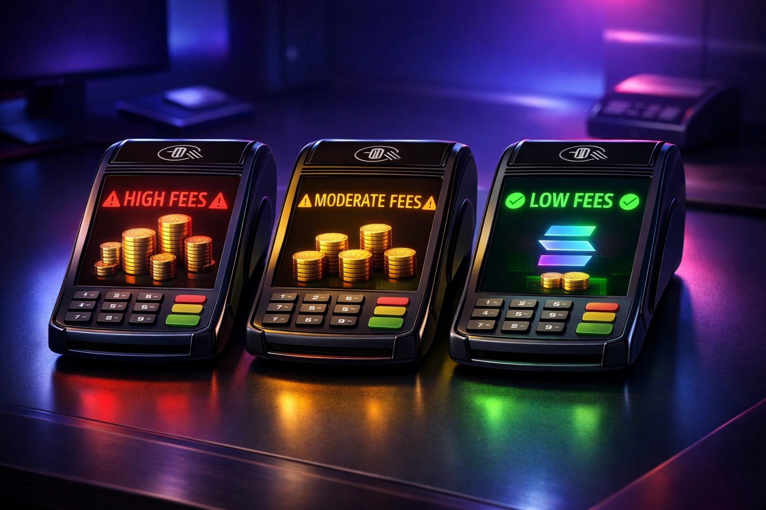 Comparison of crypto payment platform fees showing NOWPayments, CoinPayments, and Larecoin cost differences