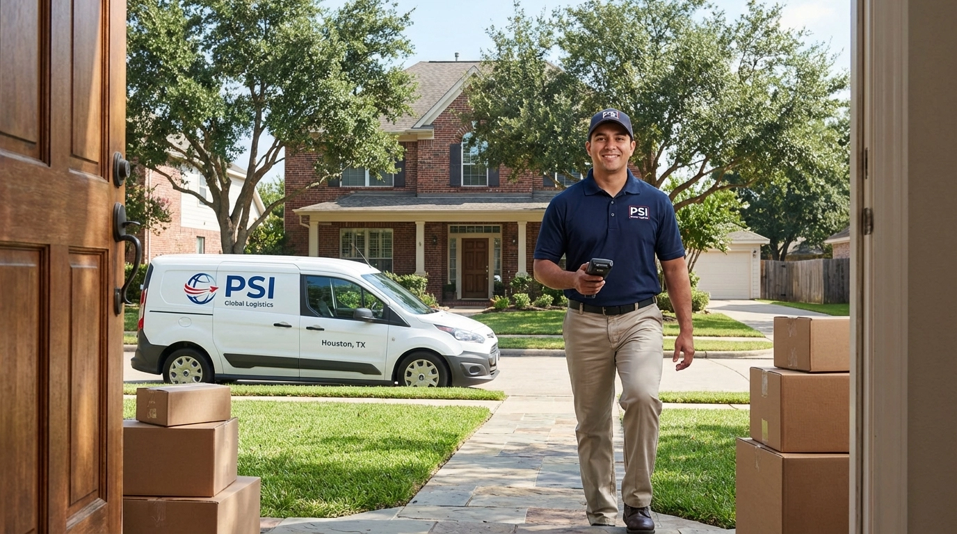 PSI driver arriving for pickup in Houston