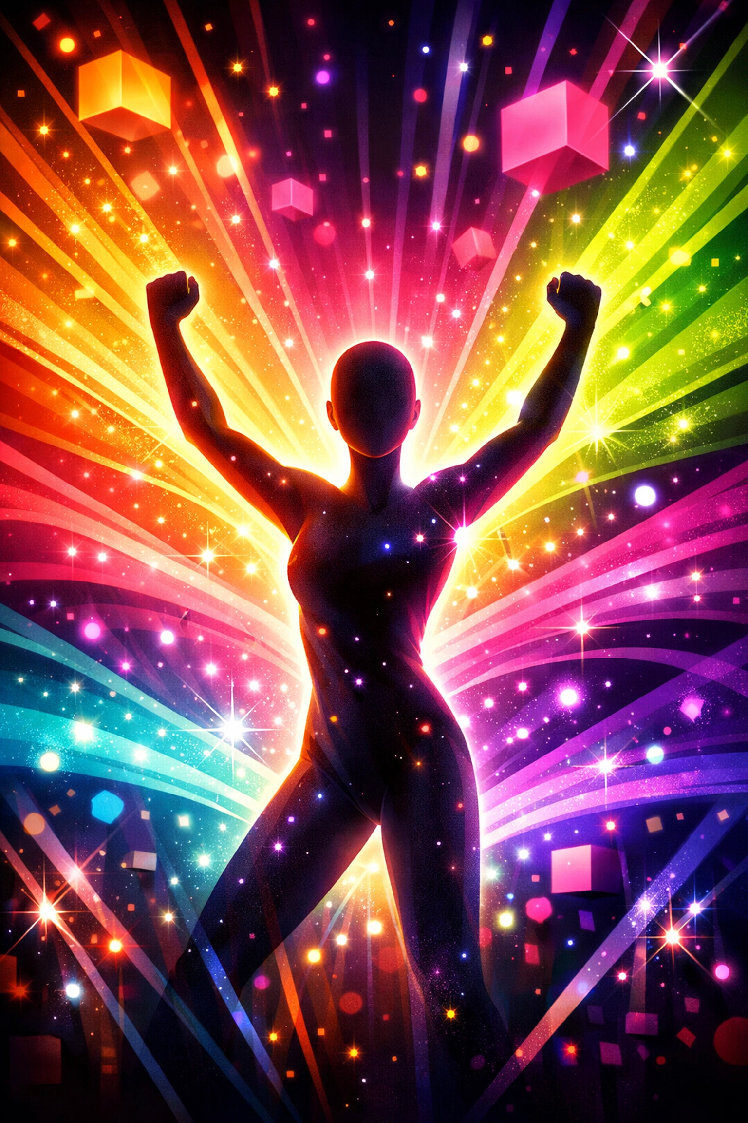 Empowered figure celebrating healthy boundaries and confident consent communication