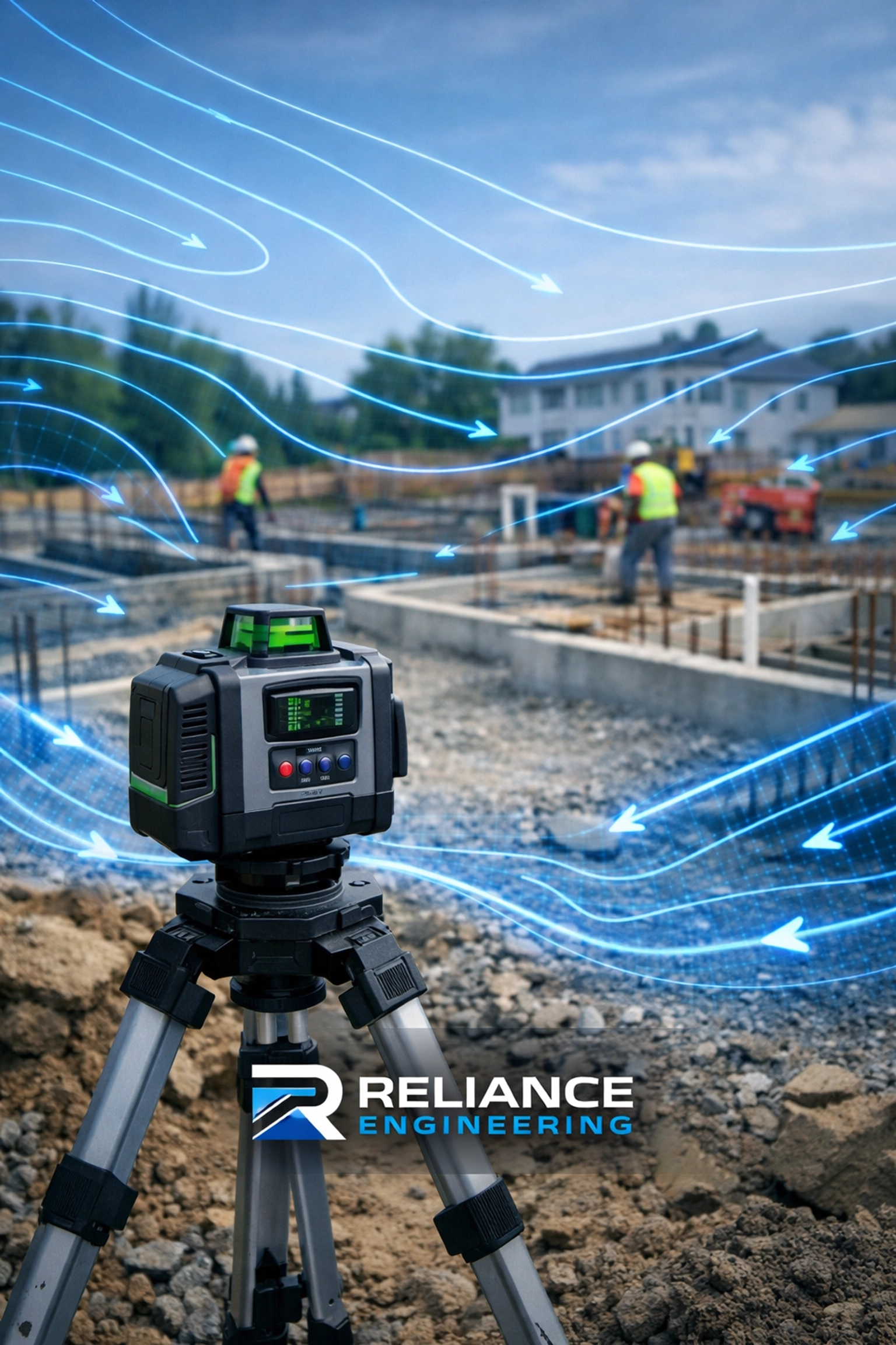 Site grading and storm drainage design visualization on an active Ontario multi-unit construction site.