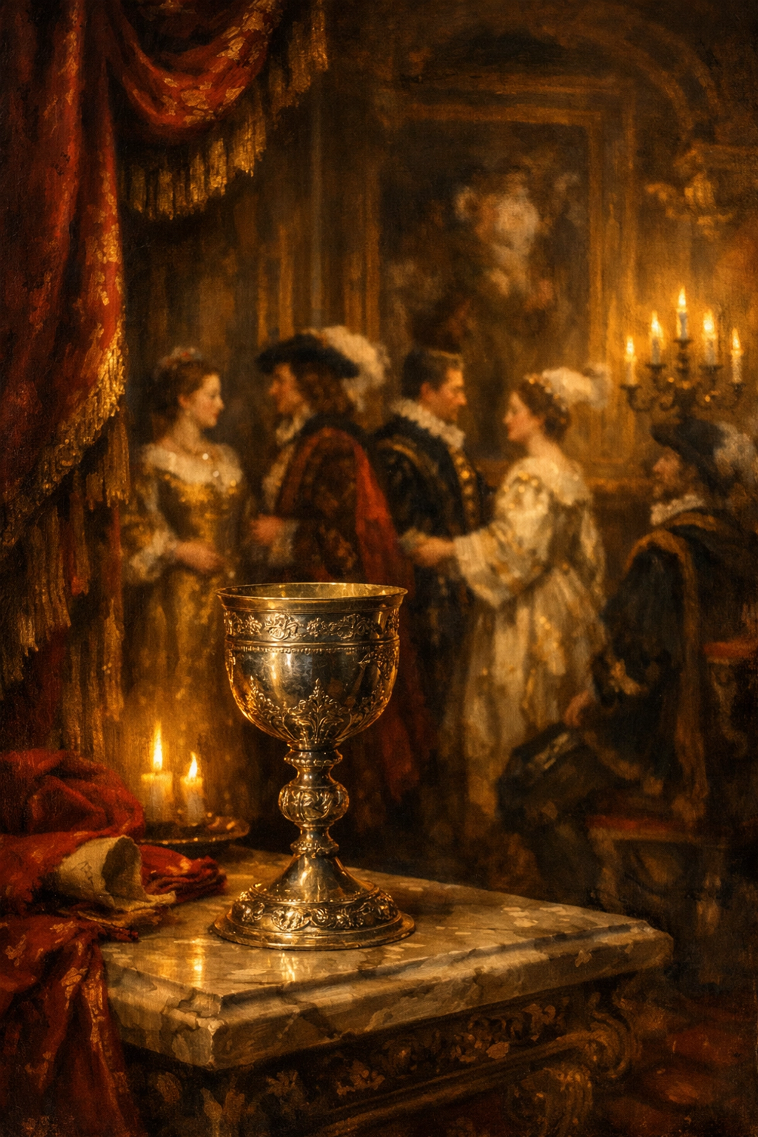 Royal cupbearer's chalice in 17th century palace where George Villiers caught King James I's eye