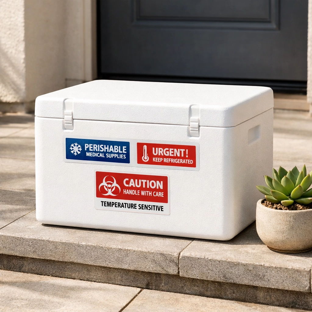 Discreet cold-chain shipping of medical weight loss treatments to a home doorstep in California or Arizona.