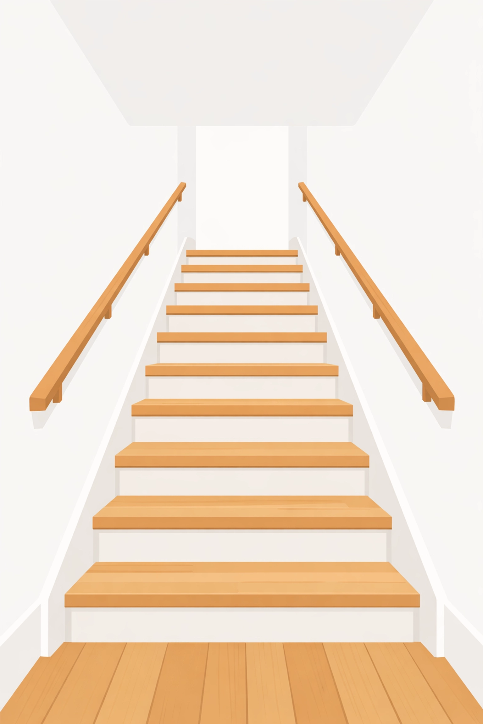 Sturdy dual wooden handrails installed on a staircase for home safety in Kerrisdale.