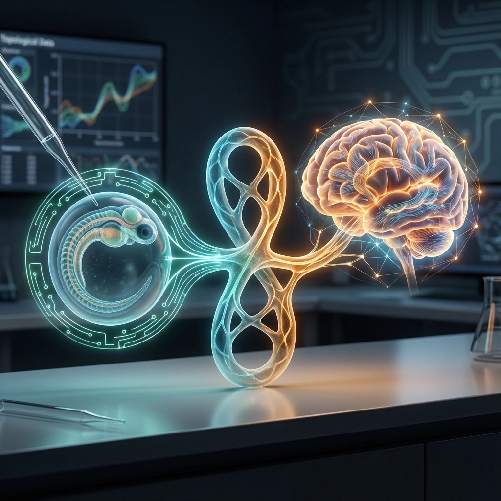 Topological Turning Points in Brain Development: Insights from Zebrafish and Humans