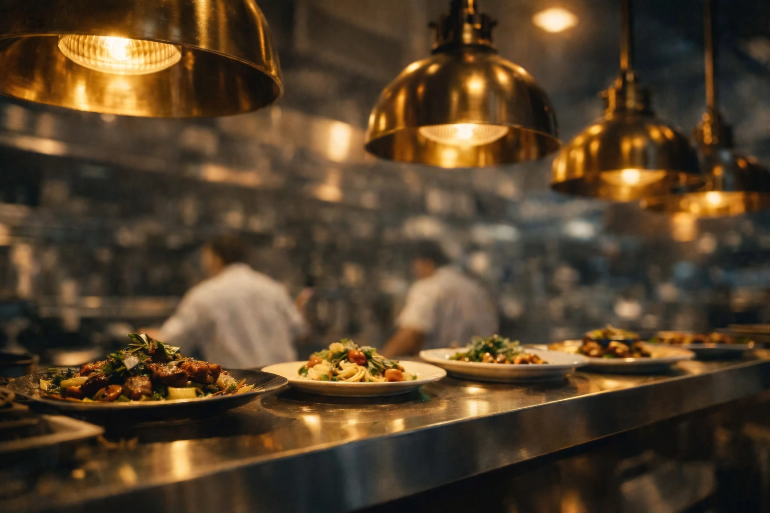 AI system verifying restaurant order accuracy with digital quality control overlay