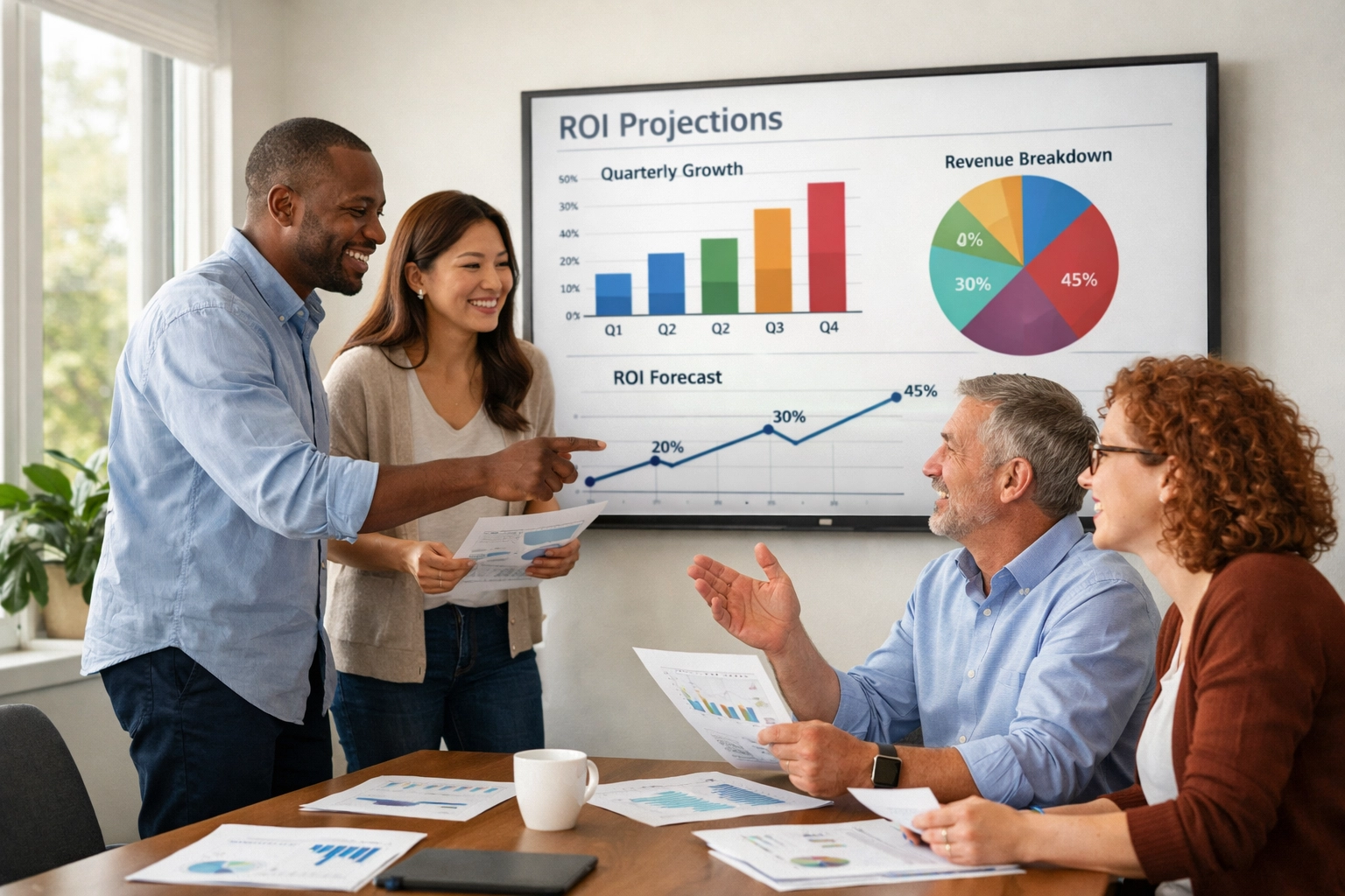 ServiceNow consulting team reviewing ROI audit results and cost optimization recommendations