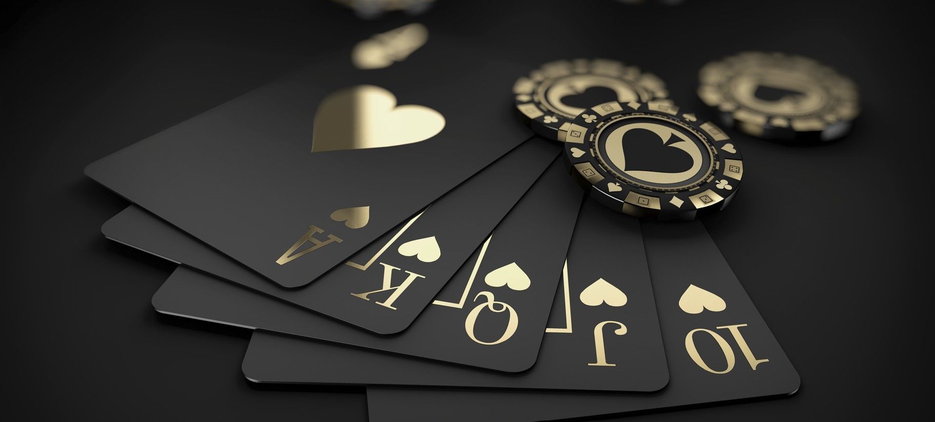Sleek black and gold playing cards for high-roller vibes