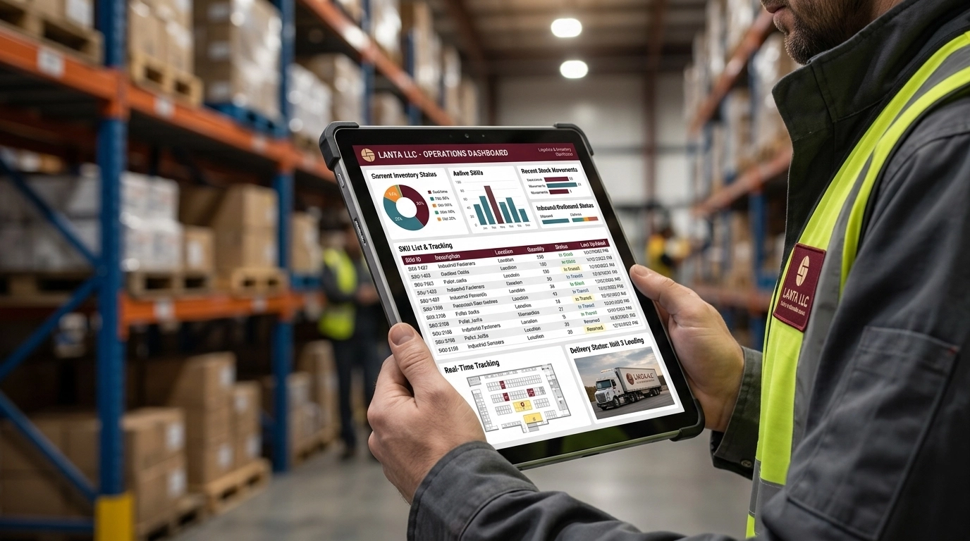 Logistics dashboard and SKU management