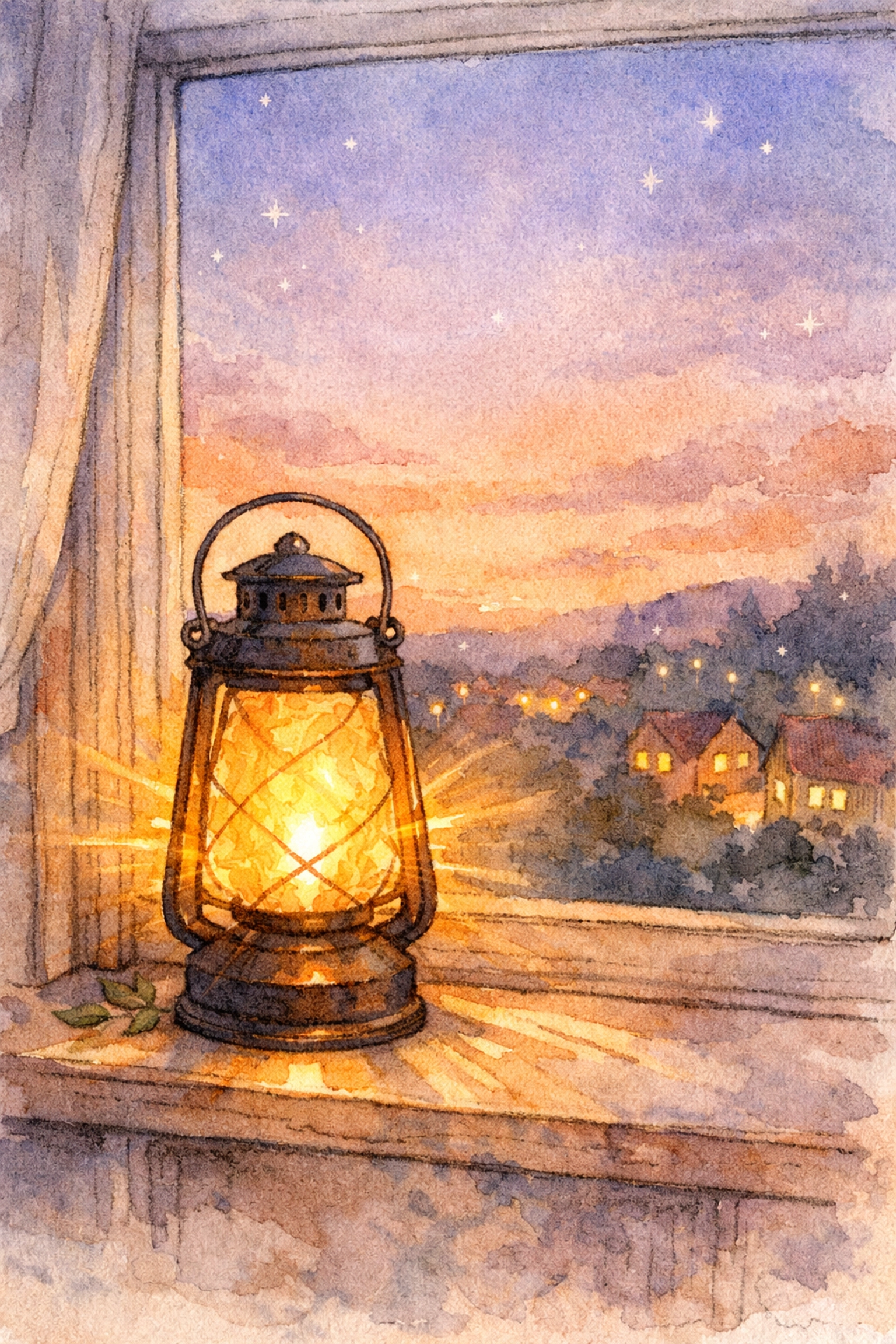 Glowing lantern symbolizing light shining while waiting for Jesus' return