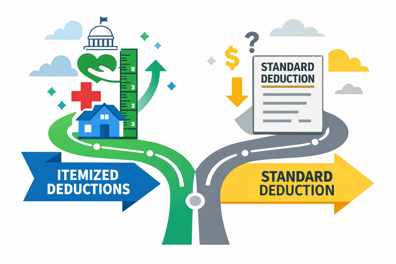 Itemized deductions vs standard deduction decision path for maximizing tax refund
