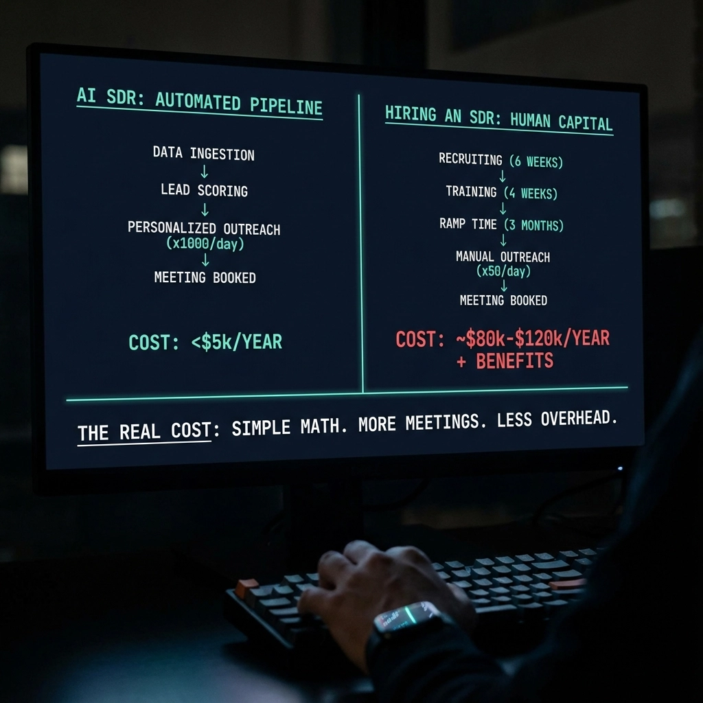 Hero image — SDR costs comparison for early-stage founders
