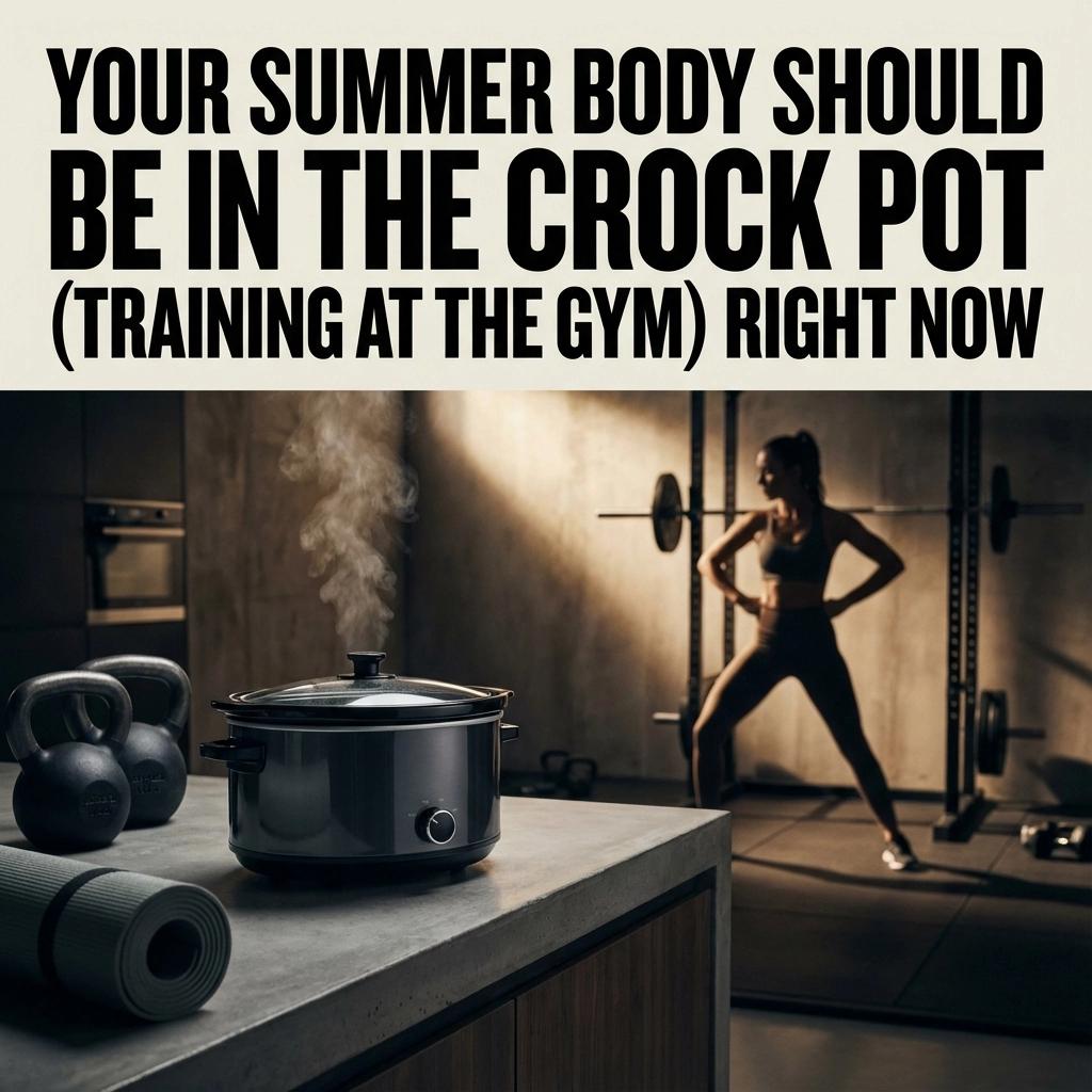Your summer body should be in the crock pot (training at the gym) right now