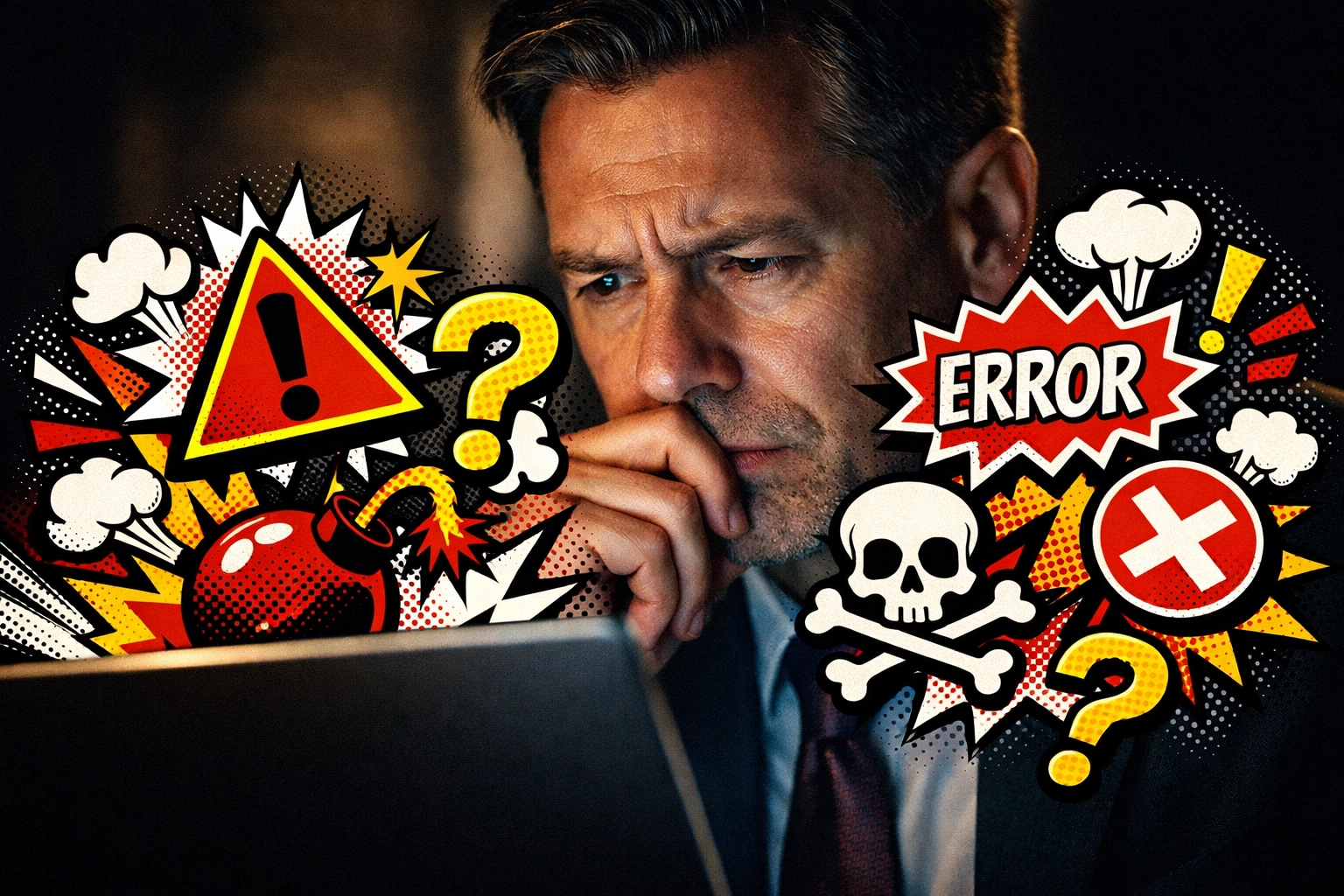 Business owner concerned about AI content quality issues affecting marketing credibility