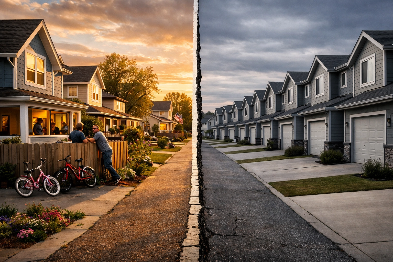 Homeowner neighborhood versus institutional investor rental properties comparison